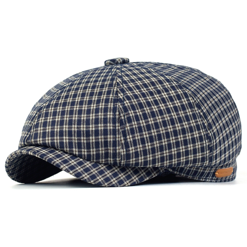 Newsboy Cap Ivy - İlkbahar yaz ekose gazeteci şapkası Peaky