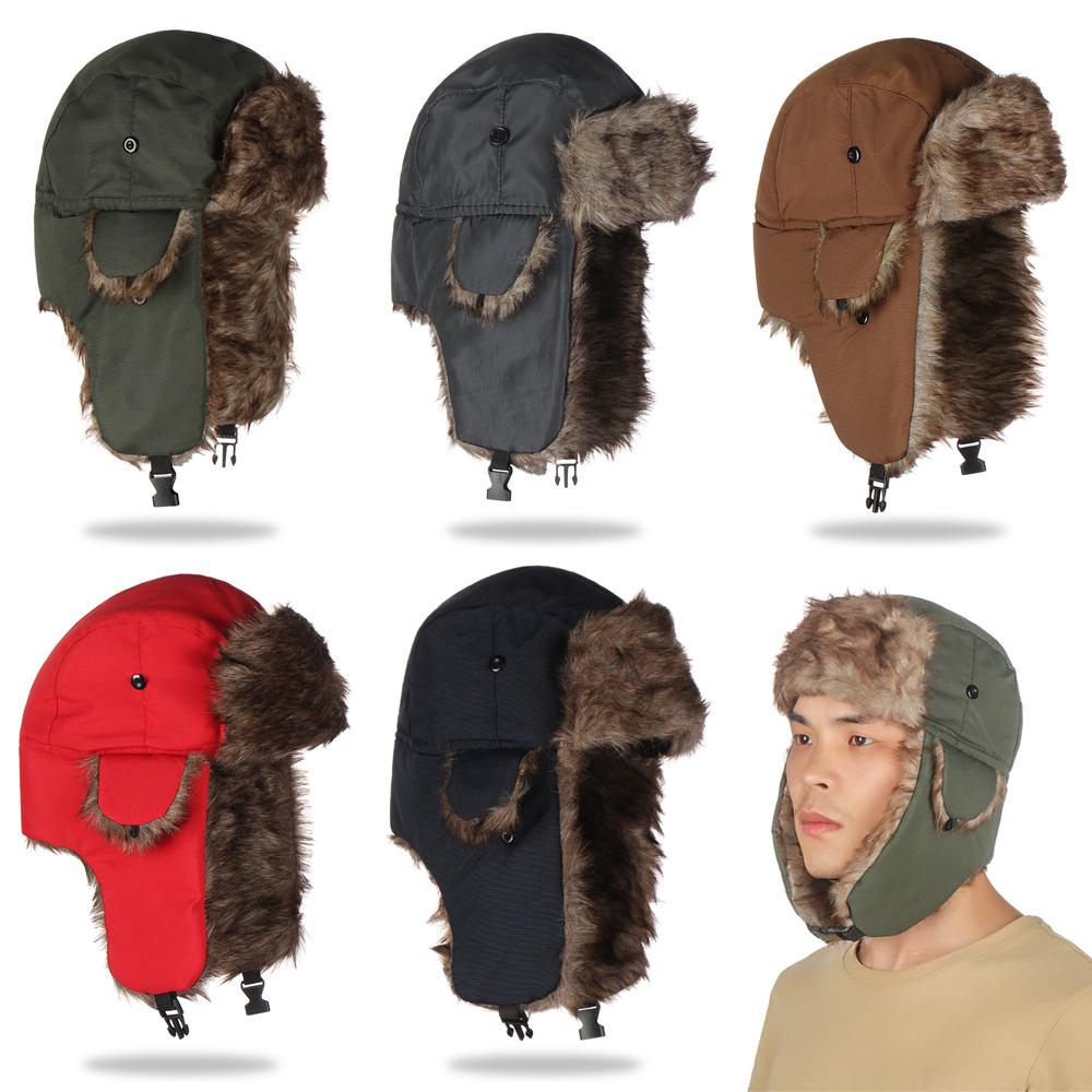 Trapper Hat Ear Flap - Sıcak Kışlık Kürklü Kulaklıklı Kayak Şapkası
