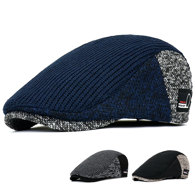 Snapback Hat Flat - Erkekler Newsboy şapkalar kalın sonbahar kış