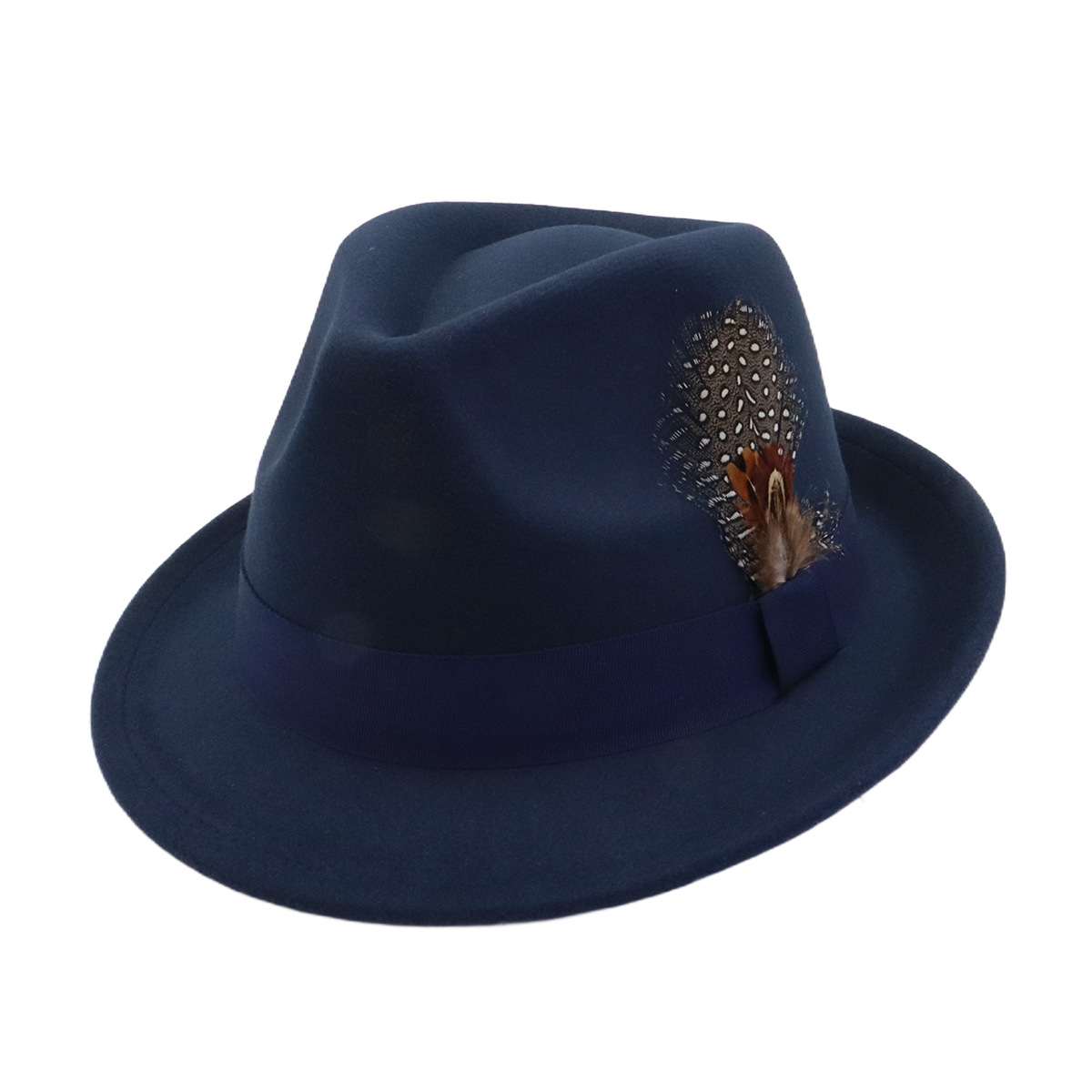 Fedora Hat Wool - Unisex Sonbahar Kış Vintage Yün Caz