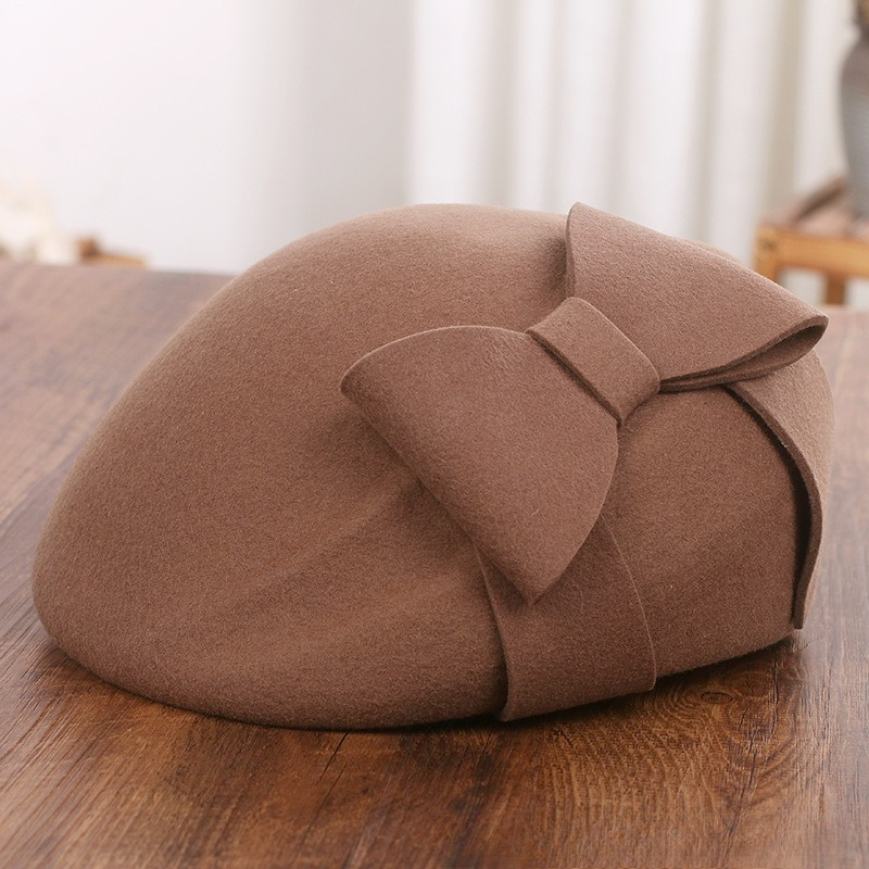 Fransız zarif örgü yay yün ber - Fedora Hat Wool incelemesi ve fiyatı